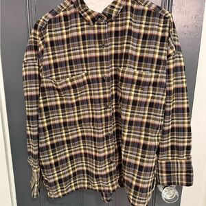 Everlane slightly cropped, boxy flannel, medium